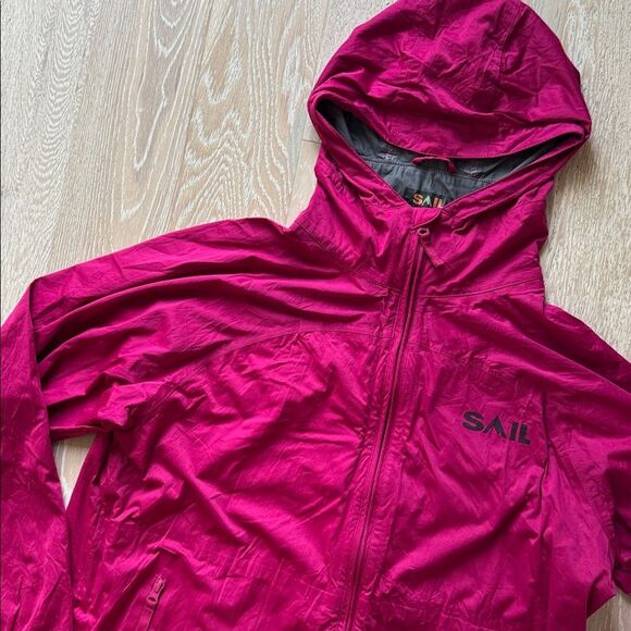 SAIL Always Ready Packable Rain Jacket Hot Pink SzL - Picture 2 of 13